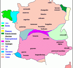 Mapa linguístico de Francia